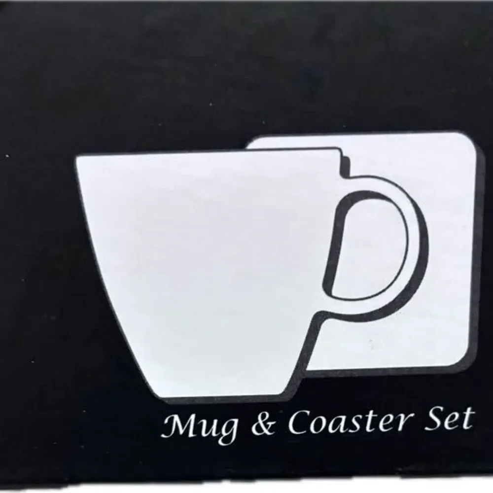 Ornate black and white damask mandala pattern Mug and Coaster Gift Set